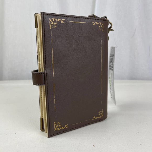🚫SOLD🚫 NWT Think Geek Spellbook Billfold Wallet SOLD OUT Brown Faux Leather - Picture 8 of 16